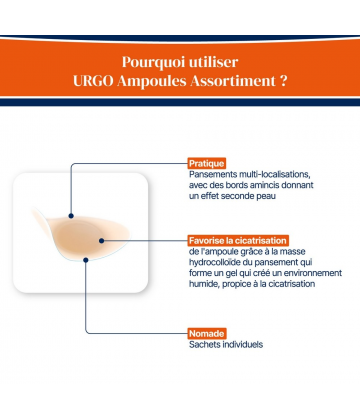 Urgo Ampoules Mix 3 Formats Pansements Hydrocolloïdes x 10