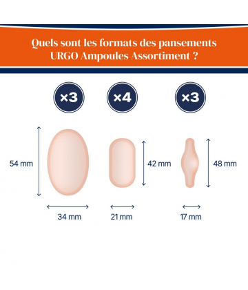 Urgo Ampoules Mix 3 Formats Pansements Hydrocolloïdes x 10