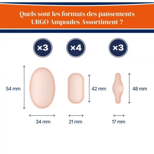 Urgo Ampoules Mix 3 Formats Pansements Hydrocolloïdes x 10 - image 3