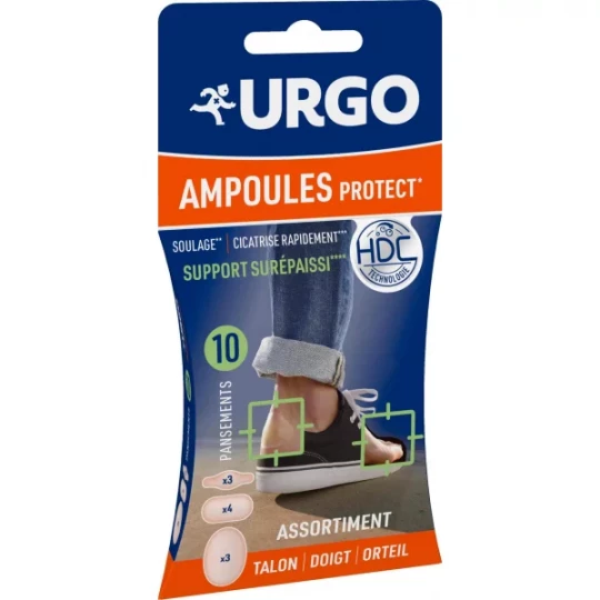 Urgo Ampoules Mix 3 Formats Pansements Hydrocolloïdes x 10