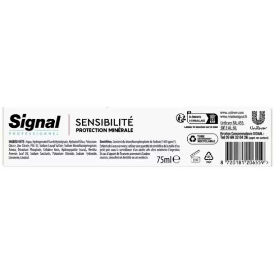 Signal Sensibilité Action Minérale Gencives Dentifrice 75 ml - image 2