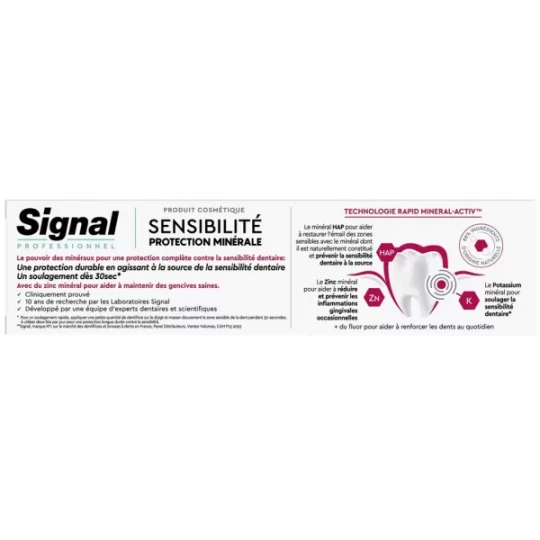 Signal Sensibilité Action Minérale Gencives Dentifrice 75 ml - image 3