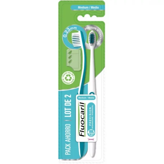 Fluocaril Brosses à Dents Précision Interdentaire Médium x 2