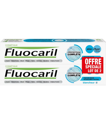 Fluocaril Dentifrice Protection Complète Blancheur 75 ml x 2