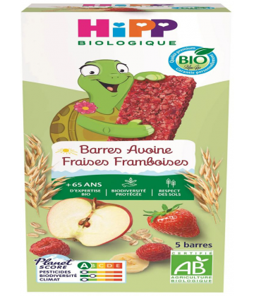 HiPP Barres Avoine Fraises Framboises Bio x 5