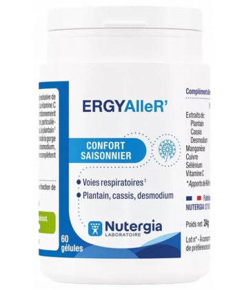 Nutergia ErgyAlleR' Confort Saisonnier Gélules x 60