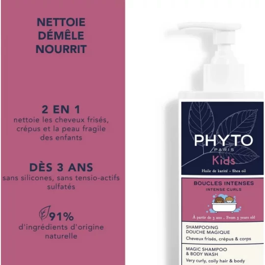 Phyto Kids Shampoing Douche Magique Boucles Intenses 400 ml - image 2
