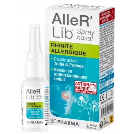 3C Pharma AlleR-Lib Rhinite Allergique Spray Nasal 15 ml
