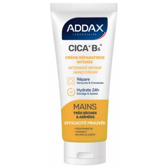 Addax Cica+ B5 Crème Réparatrice Intense Mains Tres Sèches et Abimées 50 ml