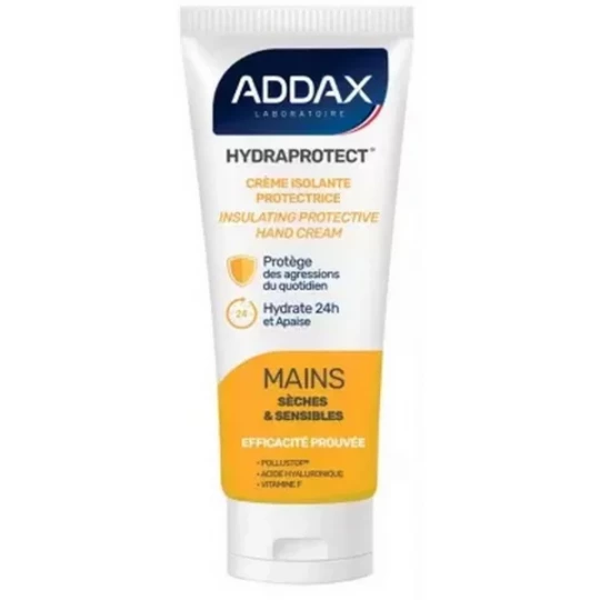 Addax Hydraprotect Crème Isolante Protectrice Mains Sèches et Sensibles 100 ml