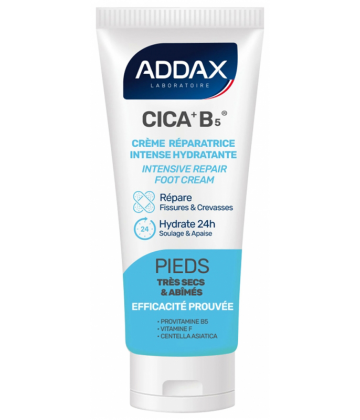 Addax Cica+ B5 Crème Réparatrice Intense Hydratante Pieds Secs et Abimés 50 ml