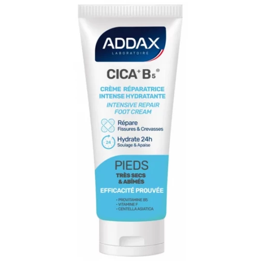 Addax Cica+ B5 Crème Réparatrice Intense Hydratante Pieds Secs et Abimés 50 ml