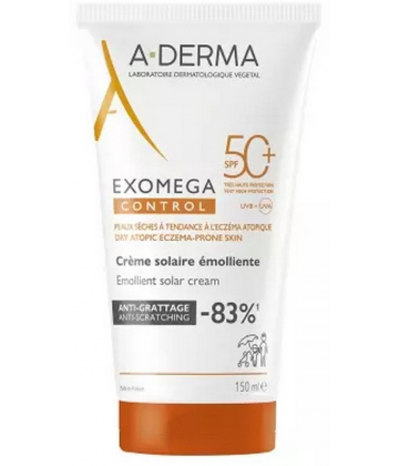 A-Derma Exomega Control Crème Solaire Émolliente SPF50+ 150 ml