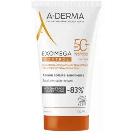 A-Derma Exomega Control Crème Solaire Émolliente SPF50+ 150 ml