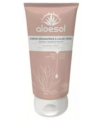 Aloesol Crème Réparatrice à l'Aloe Vera Bio 150 ml