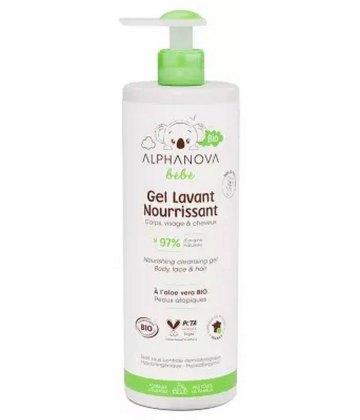 Alphanova Bébé Gel Lavant Nourrissant Bio 400 ml