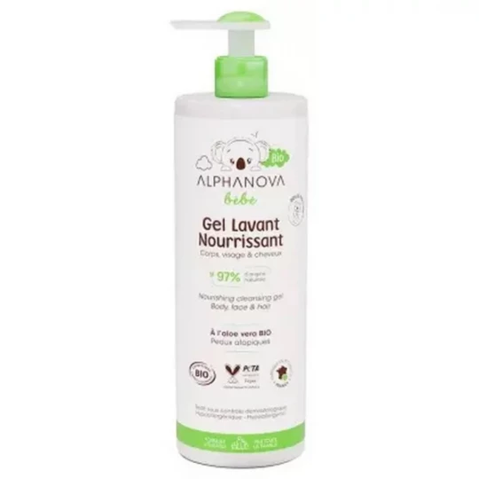 Alphanova Bébé Gel Lavant Nourrissant Bio 400 ml