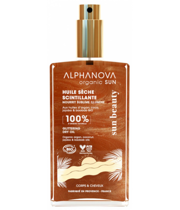 Alphanova Sun Huile Sèche Scintillante Bio 100 ml