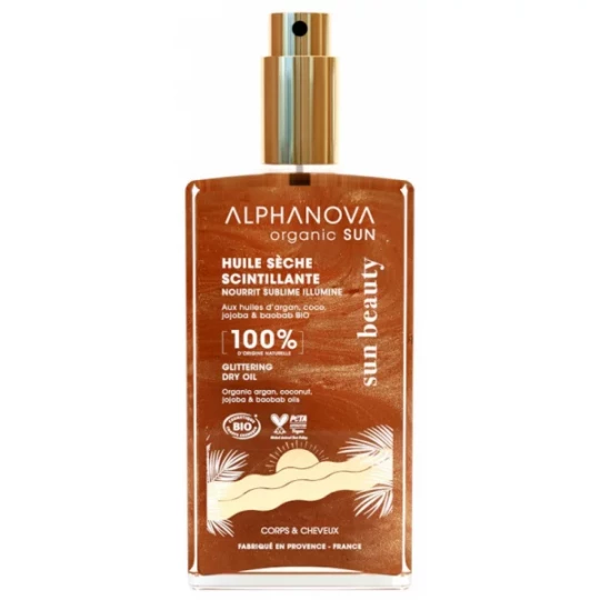 Alphanova Sun Huile Sèche Scintillante Bio 100 ml