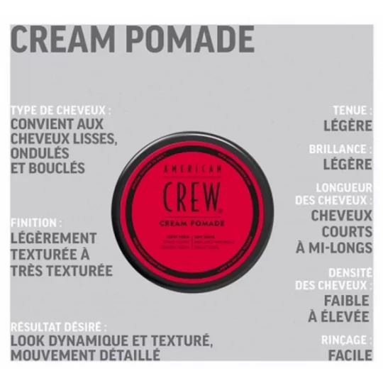 American Crew Cream Pomade Crème de Coiffage Tenue Souple 85 g - image 2