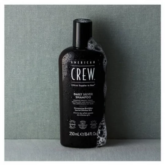 American Crew Daily Silver Shampoing Quotidien Violet  Sublimateur pour Cheveux Gris et Blonds pour Homme 250 ml - image 4