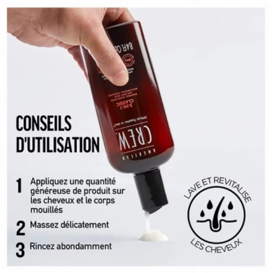 American Crew 3-En-1 Shampooing Après-Shampooing & Gel Douche pour Cheveux et Corps 450 ml - image 3