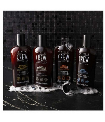 American Crew Shampoing Vegan Nettoyant Quotidien pour Homme Hydrate en Profondeur pour Tout Type de Cheveux 250 ml