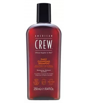 American Crew Shampoing Vegan Nettoyant Quotidien pour Homme Hydrate en Profondeur pour Tout Type de Cheveux 250 ml