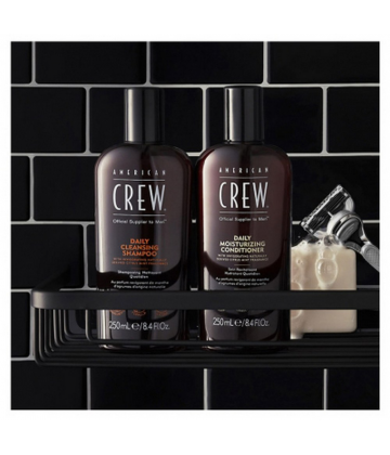 American Crew Shampoing Vegan Nettoyant Quotidien pour Homme Hydrate en Profondeur pour Tout Type de Cheveux 250 ml