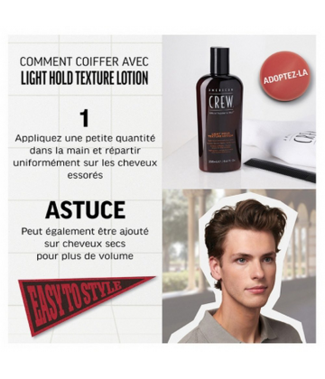 American Crew Crème Coiffante Fixation Souple et Effet Invisible 250 ml