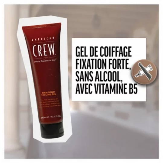 American Crew Firm Hold Gel de Coiffage Fixation Forte 250 ml - image 3