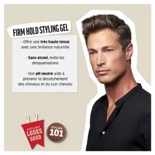 American Crew Firm Hold Gel de Coiffage Fixation Forte 250 ml - image 5