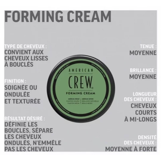 American Crew Forming Cream Crème de Coiffage Fixation Souple 85 g - image 4