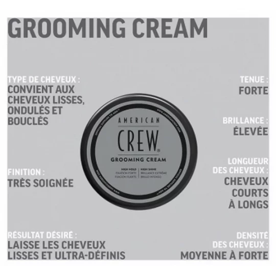 American Crew Grooming Cream Crème de Coiffage Fixation Forte 85 g - image 4