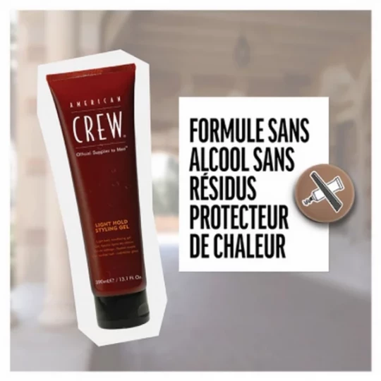 American Crew Light Hold Gel de Coiffage Fixation Souple 250 ml - image 3
