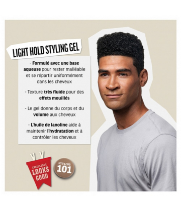 American Crew Light Hold Gel de Coiffage Fixation Souple 250 ml