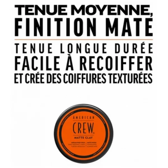American Crew Matte Clay Pâte de Coiffage Tenue Moyenne à Forte 85 g - image 2