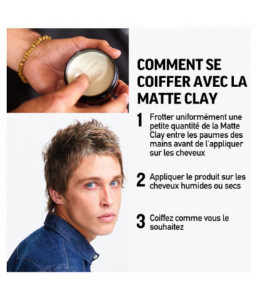 American Crew Matte Clay Pâte de Coiffage Tenue Moyenne à Forte 85 g