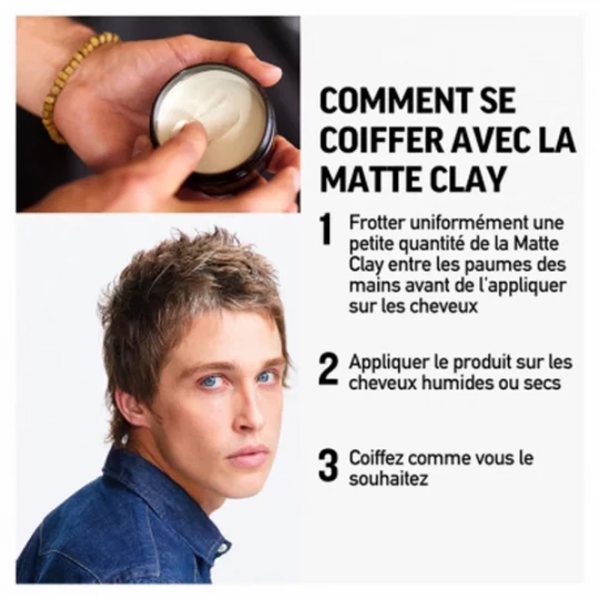 American Crew Matte Clay Pâte de Coiffage Tenue Moyenne à Forte 85 g - image 4
