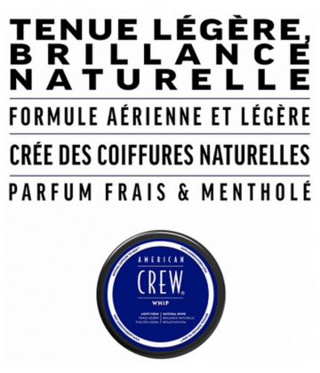 American Crew Whip Crème de Coiffage Tenue Légere 85 g