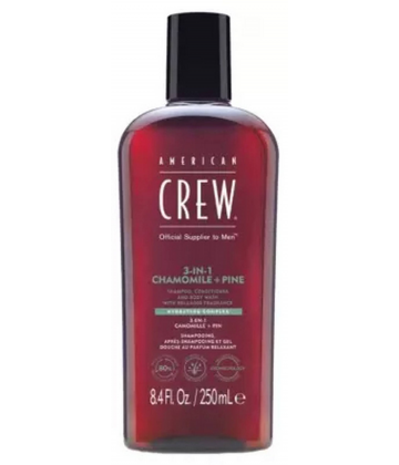 American Crew 3 en 1 Camomille + Pin Hydratant Relaxant 250 ml