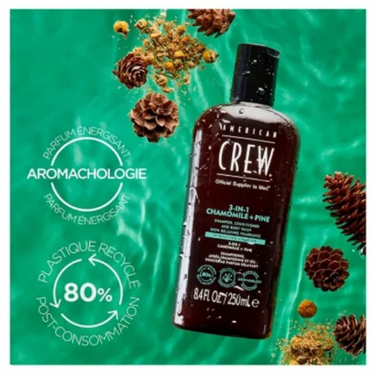 American Crew 3 en 1 Camomille + Pin Hydratant Relaxant 250 ml - image 5