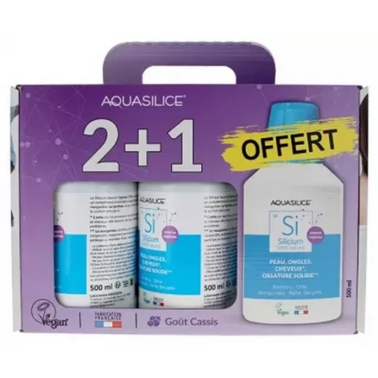 Aquasilice Silicium d'Origine Organique 500 ml x 3