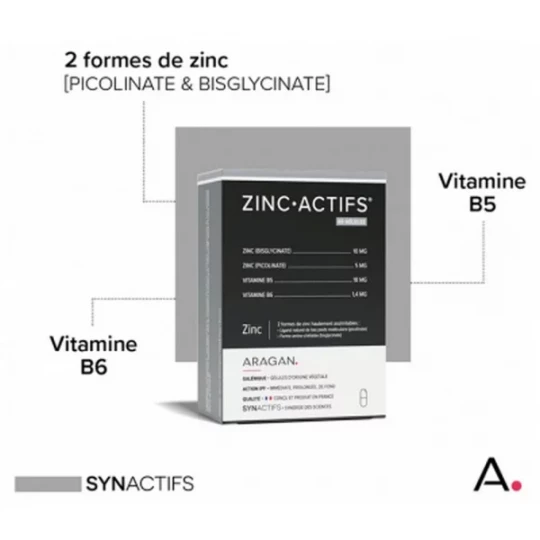 Aragan Synactifs ZincActifs Gélules x 60 - image 3
