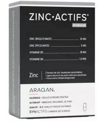 Aragan Synactifs ZincActifs Gélules x 60