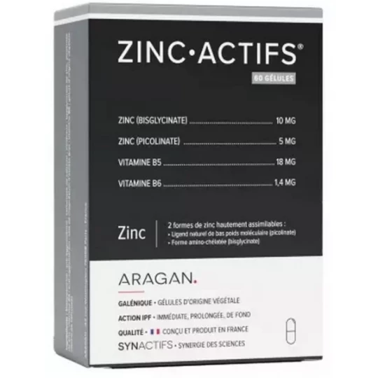 Aragan Synactifs ZincActifs Gélules x 60