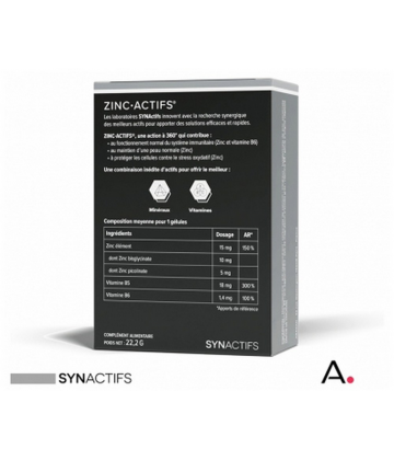 Aragan Synactifs ZincActifs Gélules x 60