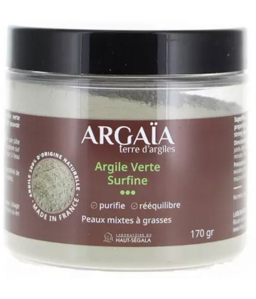 Argaïa Argile Verte Surfine en Poudre 170 g