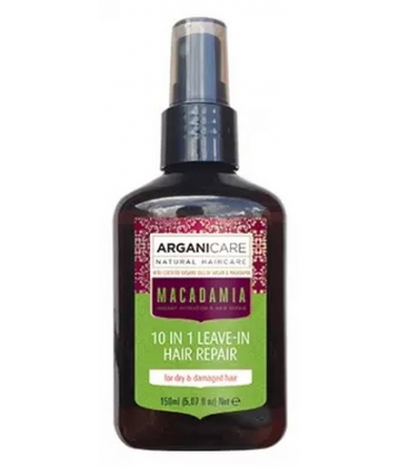 Arganicare Spray Réparateur 10-en-1 Cheveux Secs & Abimés Macadamia 150 ml