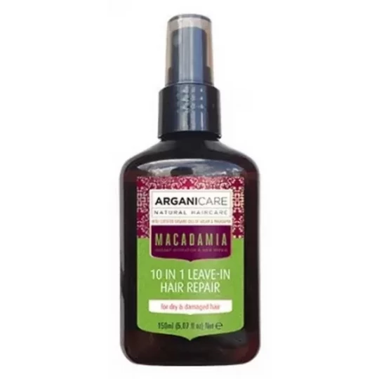 Arganicare Spray Réparateur 10-en-1 Cheveux Secs & Abimés Macadamia 150 ml